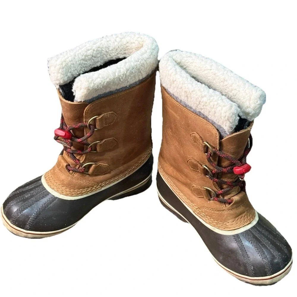 Sorel Yoot‎ Pac Waterproof Boots Faux Fur Insulted Winter Boots Leather Size 4